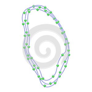 Gorget necklace icon, isometric style