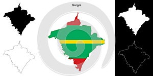 Gorgol outline map