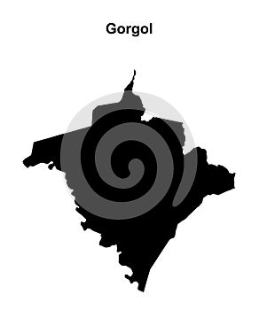 Gorgol outline map