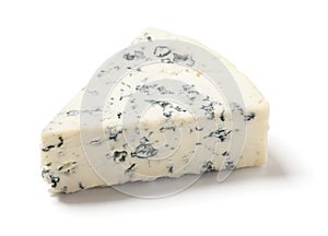 Gorgonzola or Bleu Cheese on White Background photo