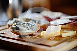 Gorgonzola and parmezan