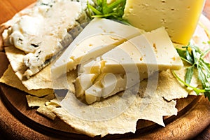 Gorgonzola and pecorino, Italian Cheeses photo