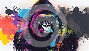 Gorilla art wallpaper