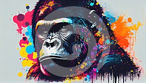 Gorilla art wallpaper