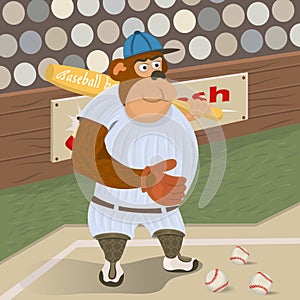 Gorilla baseball player