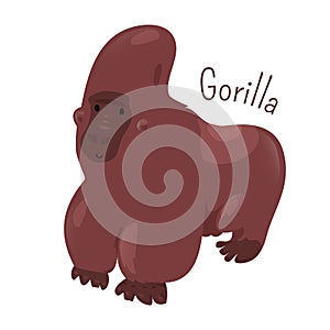 Gorilla . Child fun pattern icon. photo