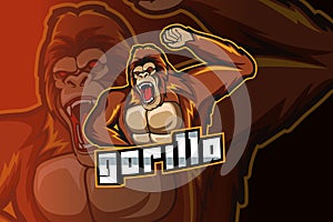 Gorilla e sport logo vector