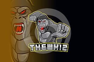 Gorilla e sport logo vector