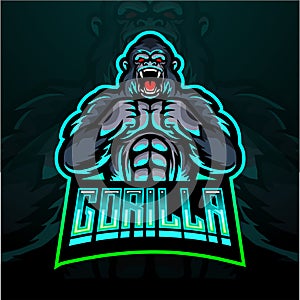 Gorilla esport logo mascot design