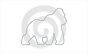 Gorilla icon. Cartoon illustration of gorilla vector icon for web photo