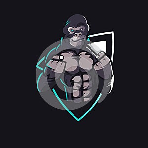 Gorilla mascot logo