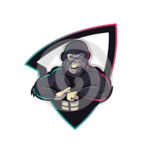 Gorilla mascot logo