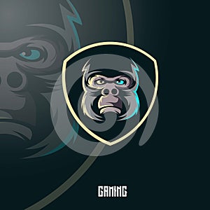 Gorilla mascot logo design vector