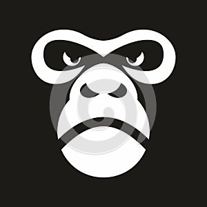 Gorilla monkey in the dark vector illustration