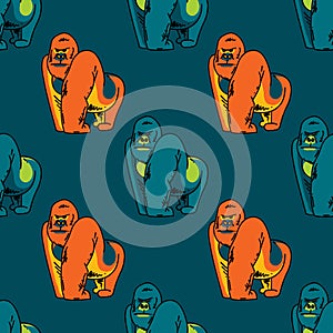 Gorilla seamless pattern