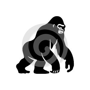 Gorilla silhouette style vector illustration.