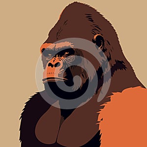 gorilla simian primate mammal animal