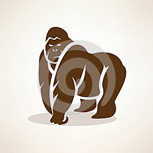 Gorilla stylized vector symbol