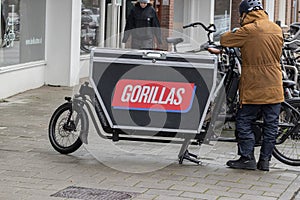 Gorillas Delivery Bike At Amsterdam The Netherlands 21-2-2022