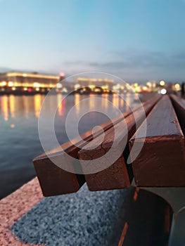 Gorky Park in Moscow on the banks of the river