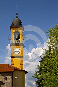 Gorla minore varese italy the old wall terrace church bell tow photo