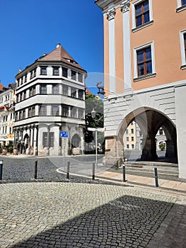 Gorlitz border in the city of zgorzelec poland germany