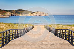 Gorliz boardwalk to the beach