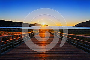 Gorliz boardwalk to the beach