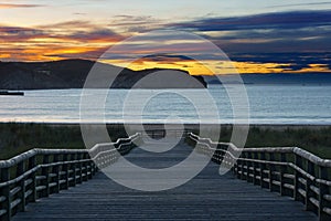 Gorliz boardwalk to the beach