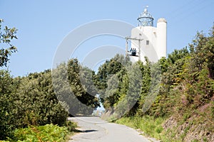 Gorliz lighthouse, cape Villano, gulf of Biscay, Spain photo