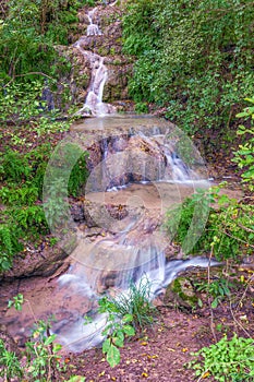 Gorman Falls in autumn.Colorado Bend State Park.Hill Country.Texas.USA