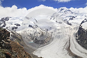 The Gorner Glacier (Gornergletscher), Switzerland, Alps
