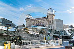 The Gornergrat Observatory and Matterhorn peak