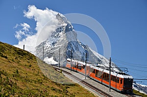 Gornergrat train and Matterhorn, Switzerland