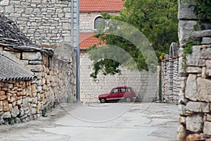 Gornje Selo town on Solta island, Croatia