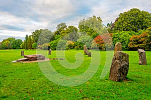 Gorsedd Stone Circle at Bute park in Cardiff, UK