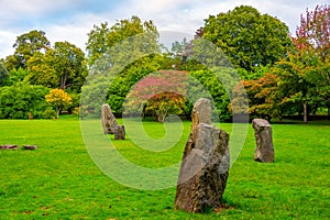 Gorsedd Stone Circle at Bute park in Cardiff, UK