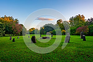 Gorsedd Stone Circle at Bute park in Cardiff, UK