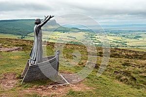 Gortmore, Northern Ireland, UK -  Manannan Mac Lir Statue