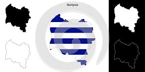 Gortynia outline map