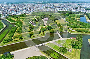 Goryokaku Park in Hakodate, Hokkaido, Japan.