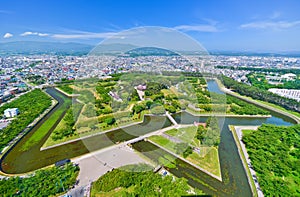 Goryokaku Park in Hakodate, Hokkaido, Japan.