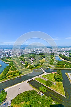 Goryokaku Park in Hakodate, Hokkaido, Japan.