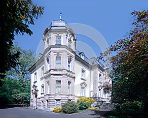 Gorzow Wielkopolski, Poland - the Jan Dekert Lubuskie Museum building in sunny spring scenery.