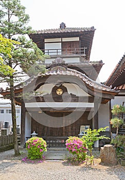 Gosangai Turret of Aizu-Wakamatsu Castle in Amida-ji Temple,