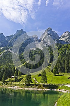 Gosau in Alps, Lake view, Austria, Europe