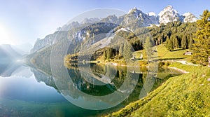 Gosau lake with Gosaukamm in Summer, Upper Austria