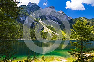 Gosaukamm with Gosausee lake, Alps, Austria