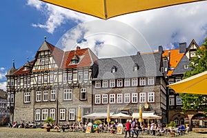 Goslar, Germany - Marktplatz in the Historic Old Town Center of Goslar UNESCO World Heritage