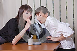 Gossip in office photo